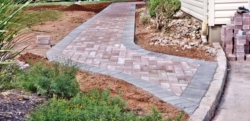 brick paver walkway on concrete base – Hillsborough, NJ